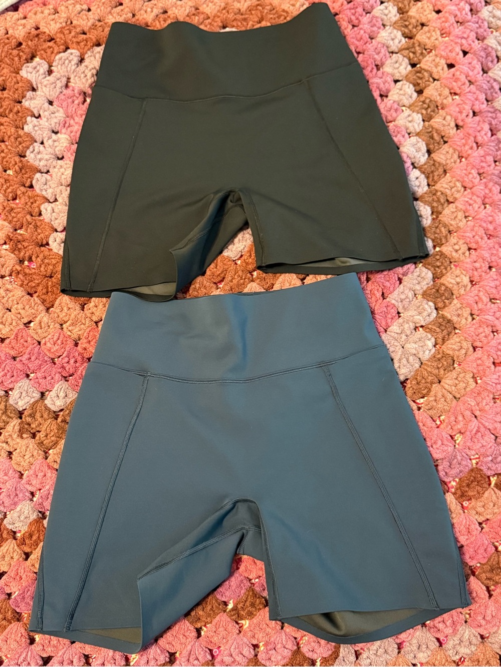 Lot of 2 Nike Women's Athletic Bike Shorts in Black and Teal